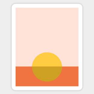 Mid century modern sunset Sticker